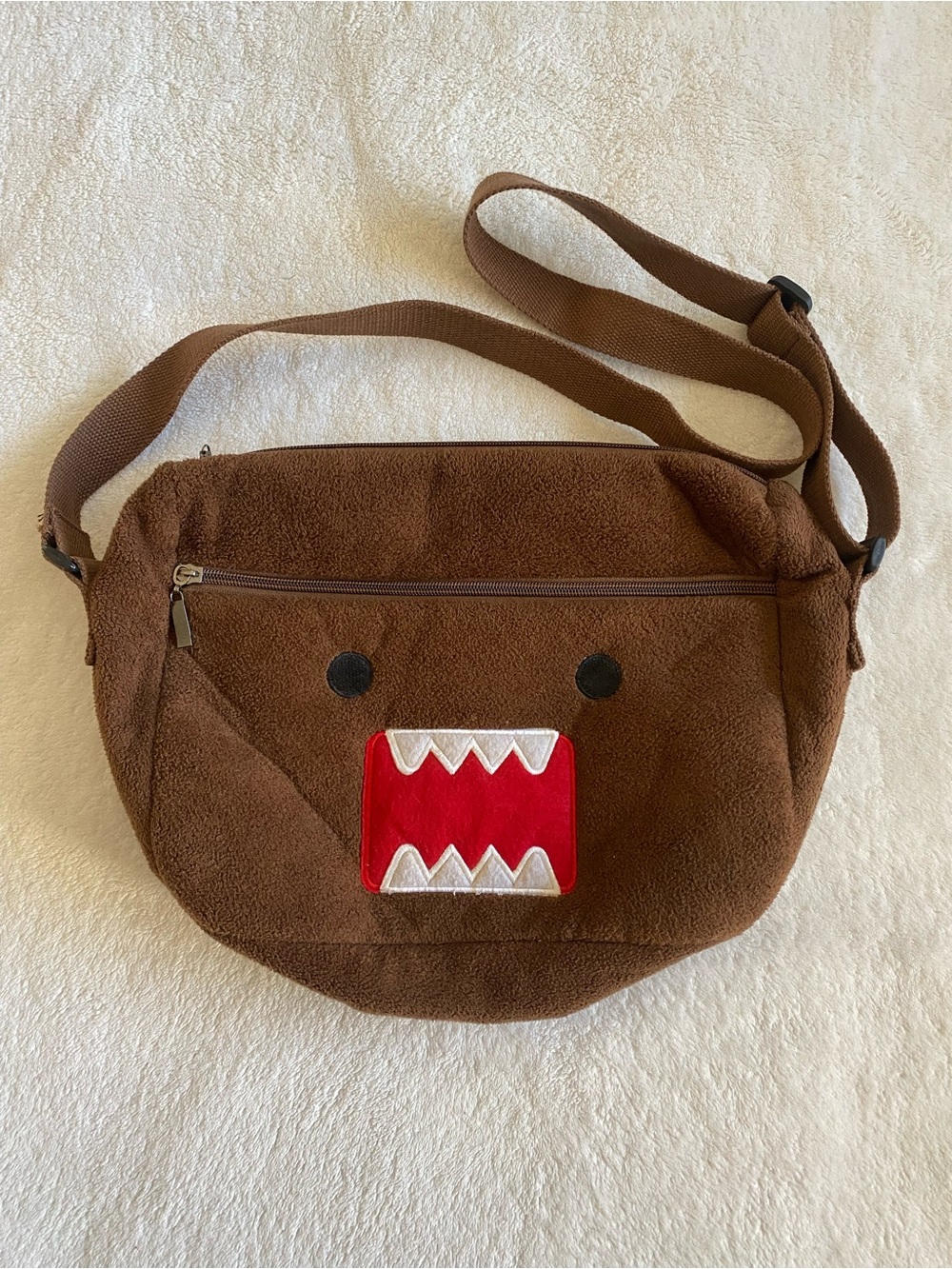Vintage 2011 Domo Kun Plush Messenger Bag NHK TYO Crossbody Bag